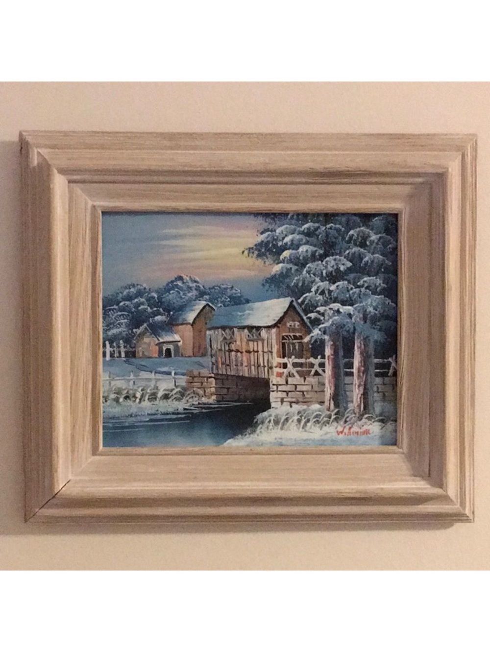 Oil Painting Winter on The Mill